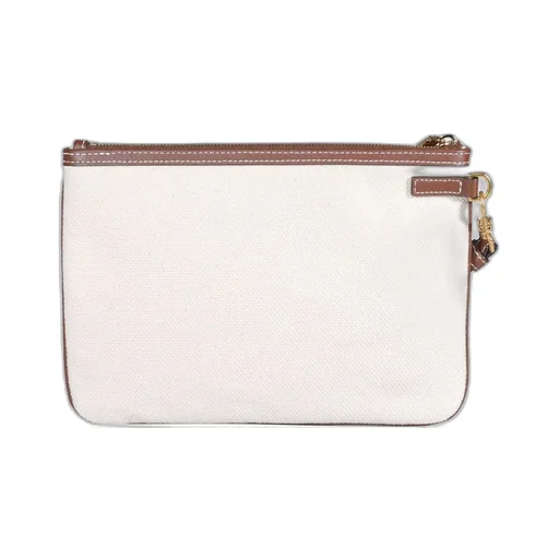 Certhe Logo Printed Zipped Clutch Bag