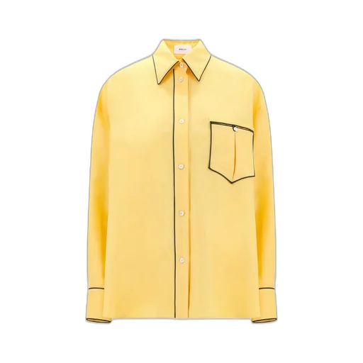 Contrast Seam Buttoned Shirt