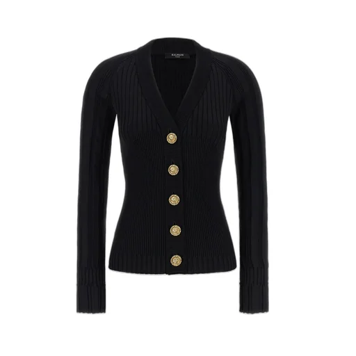 Buttoned Fitted Cardigan