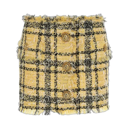 Glitter Tweed Mini Skirt