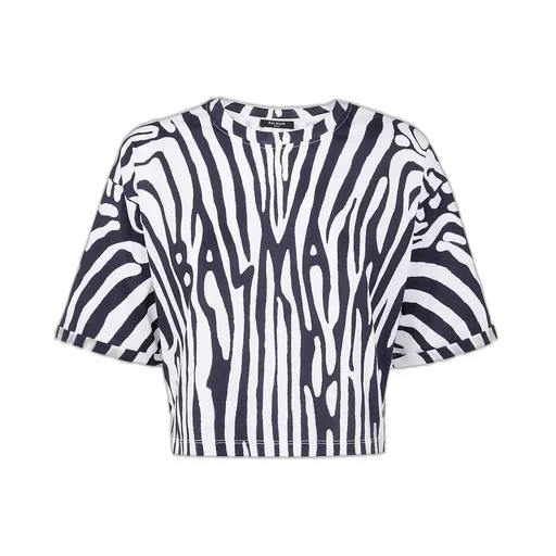Zebra Print Cropped Top