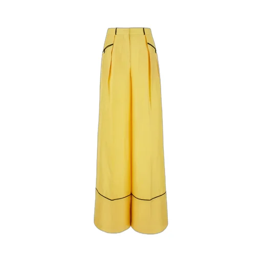 Patterned Wide-Leg Trousers