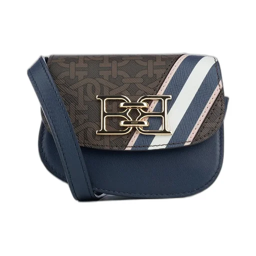 Logo-Plaque Foldover Top Shoulder Bag