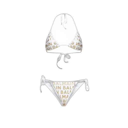 Allover Logo Printed Two-Piece Bikini