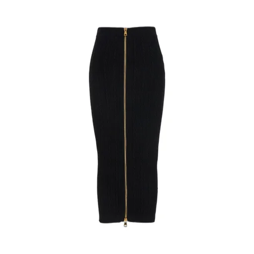 Cable-Knit Midi Skirt