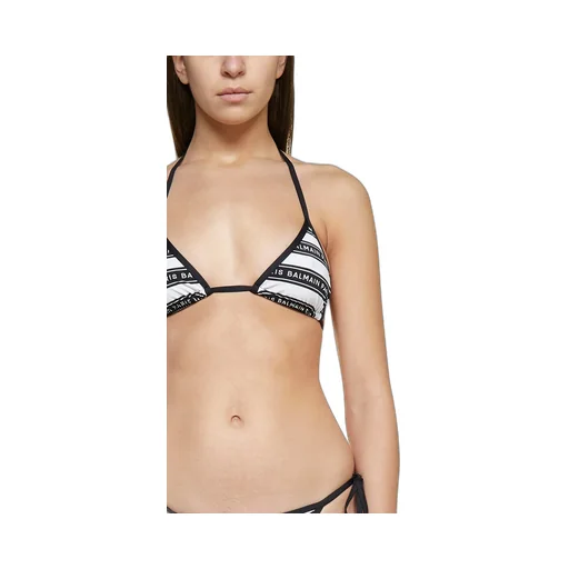 Logo Printed Strapped Bikini
