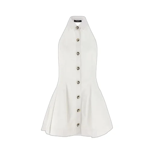 A-Line Backless Poplin Dress