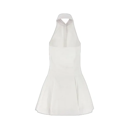 A-Line Backless Poplin Dress