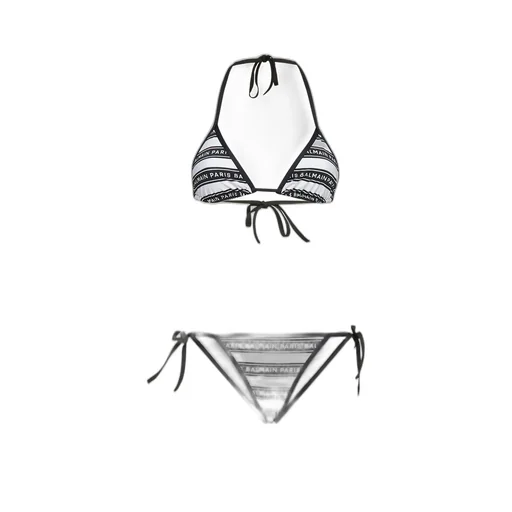 Logo Printed Strapped Bikini