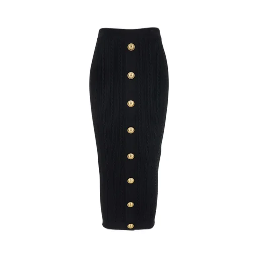 Cable-Knit Midi Skirt