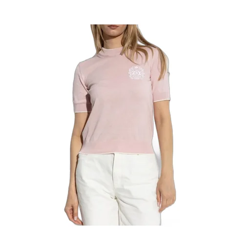 EmblÈMe-Embroidered Knit Top