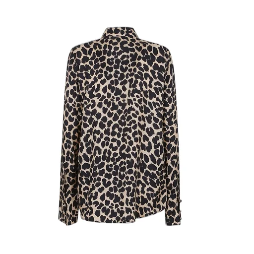 Leopard Printed Ruffled Shirt