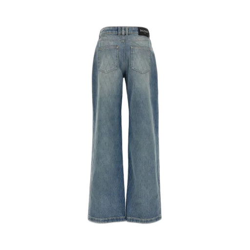 Diamond Denim Straight-Leg Jeans