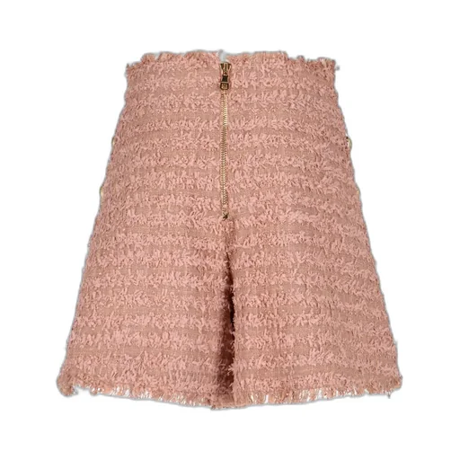 Buttoned Tweed Shorts