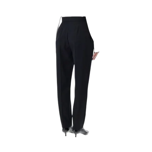 High Waisted Grain De Poudre Trousers
