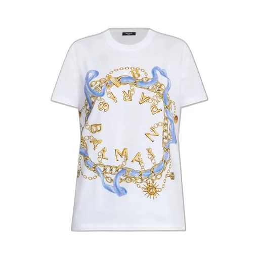 Balmain Paris Chain Print T-Shirt