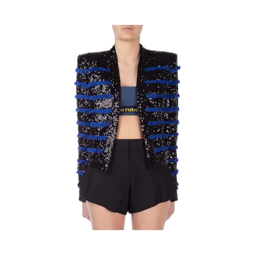 Fringed Sequinned Cropped Jacket