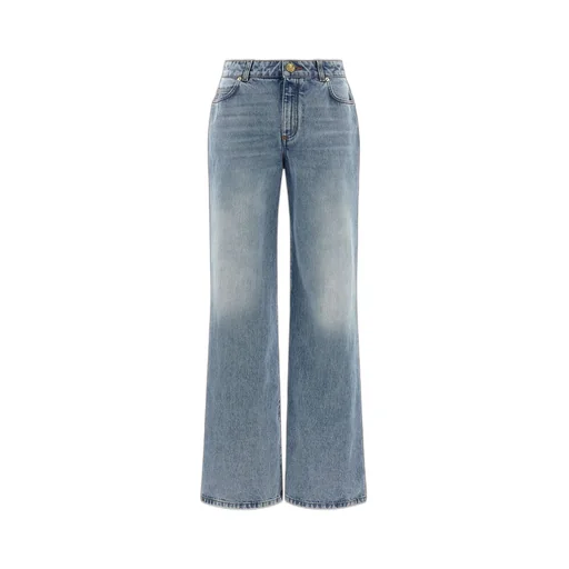 Logo Patch Straight-Leg Jeans