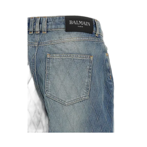 Diamond Denim Straight-Leg Jeans