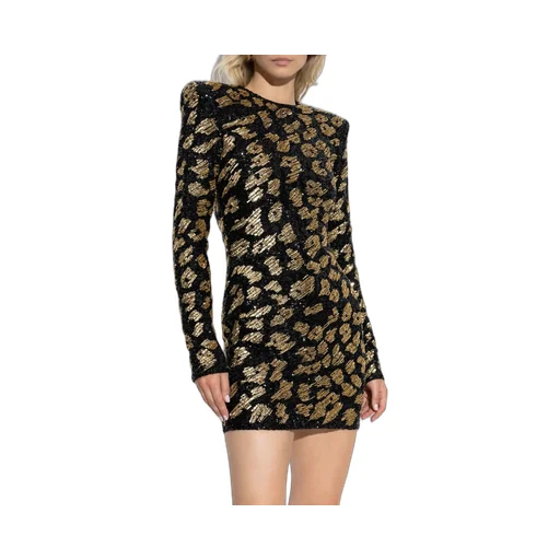 Embellished Long-Sleeved Mini Dress