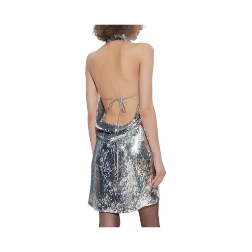 Sequinned Halterneck Dress