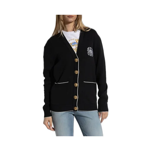 EmblÈMe-Embroidered Knit Cardigan