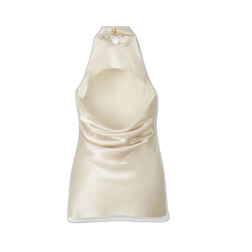 Halterneck Crepe Satin Top