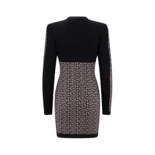 Monogrammed Bodycon Knitted Dress