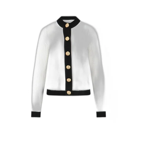 Two-Toned Buttoned Cardigan