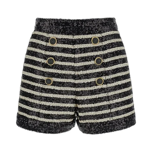 Horizontal Striped Embellished Shorts