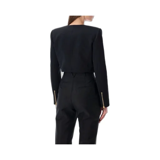 Zip-Up Padded Cropped Jacket