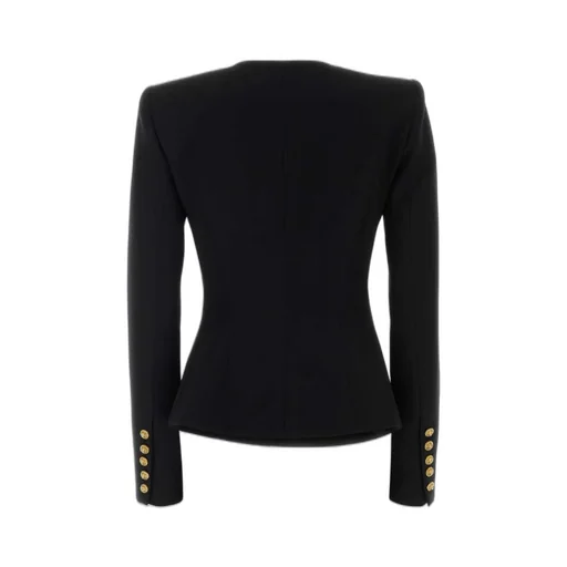 Peplum Hem Single Breasted Jacket
