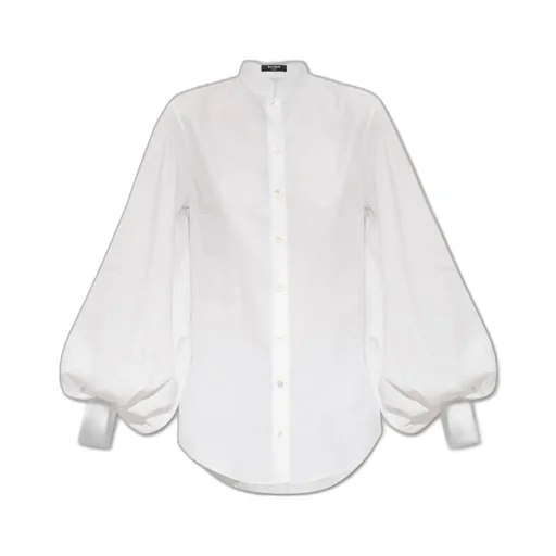 Button-Up Puff Sleeved Poplin Shirt