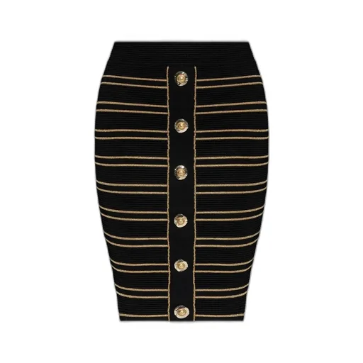 Lurex Thread Pencil Skirt