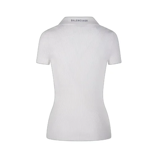 V-Neck Ribbed Polo Top