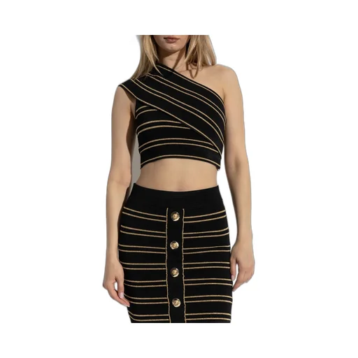 Striped One-Shoulder Top