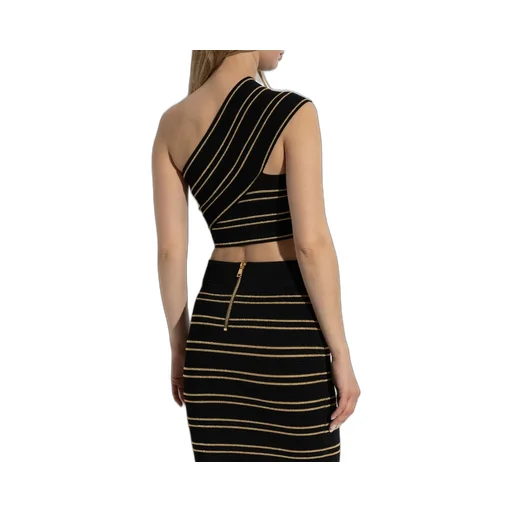Striped One-Shoulder Top