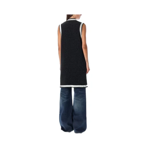Sleeveless Long Knit Cardigan