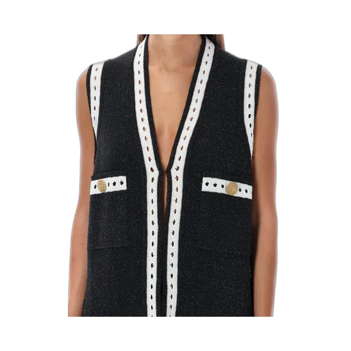 Sleeveless Long Knit Cardigan