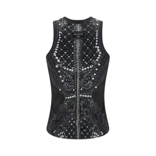 Faux Embroidery Print Soft Tank Top