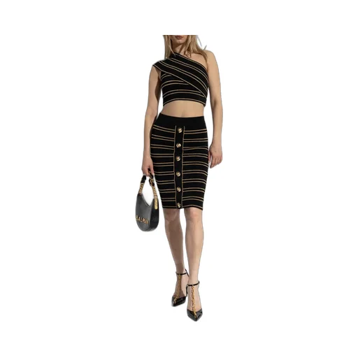 Striped One-Shoulder Top