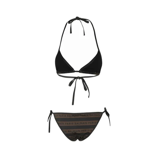 Logo Printed Two-Piece Bikini Set