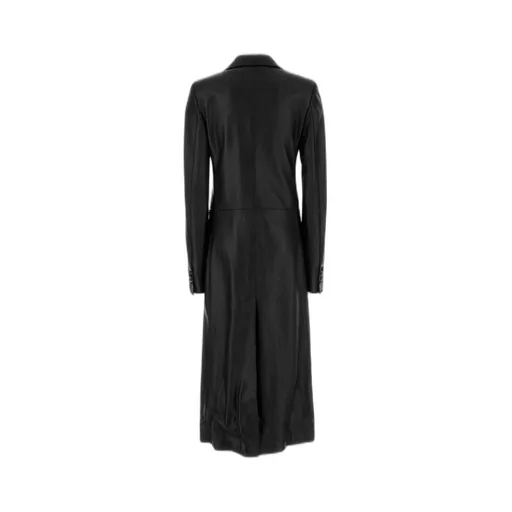 Mid-Length Leather Coat