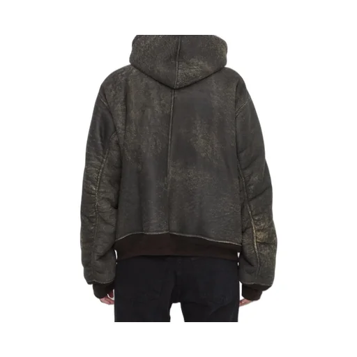 Shearling Zip-Up Large Fit Hoodie