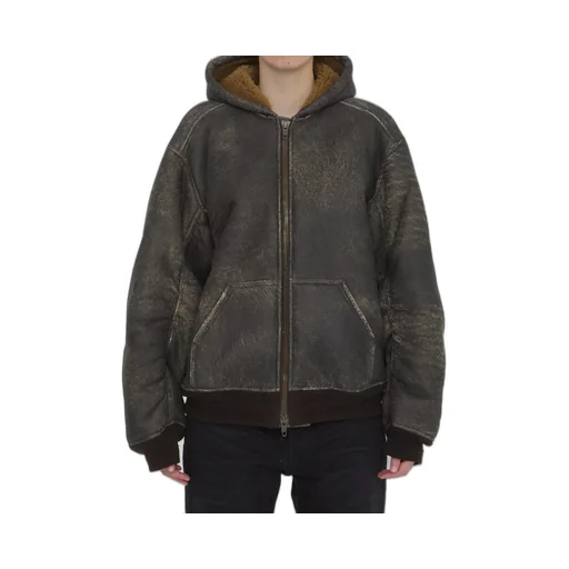 Shearling Zip-Up Large Fit Hoodie