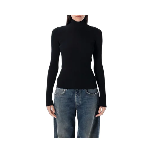 Lace-Up Fitted Turtleneck Jumper