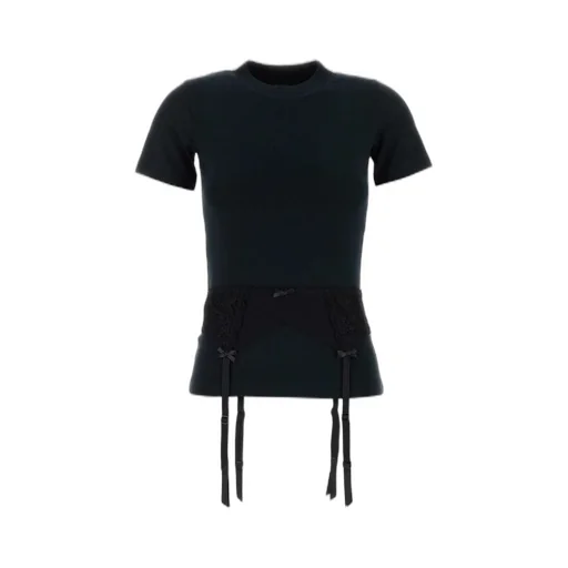 Lingerie Detailed Crewneck T-Shirt