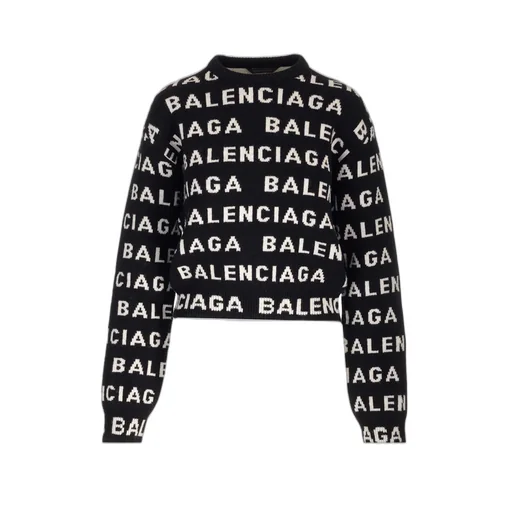 Logo Intarsia Knit Crewneck Jumper