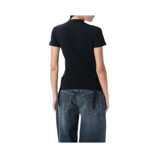 Lingerie Detailed Crewneck T-Shirt