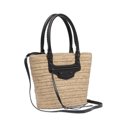 Le Cagole Raffia Basket Bag